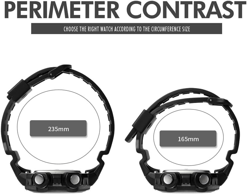 Men's All-Black Digital Sports Watch