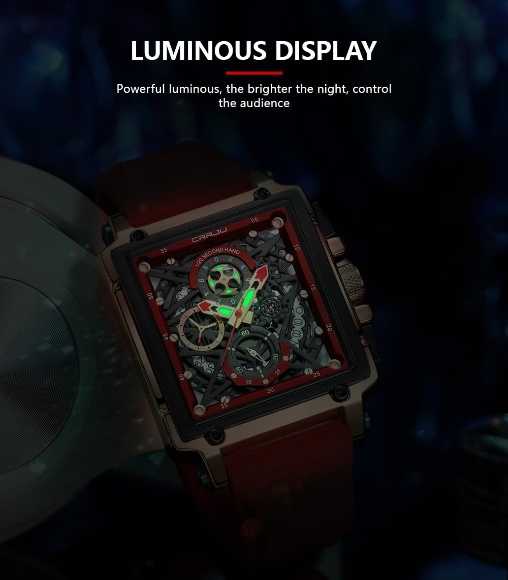 CRRJU Men's Luxury Chronograph Watch