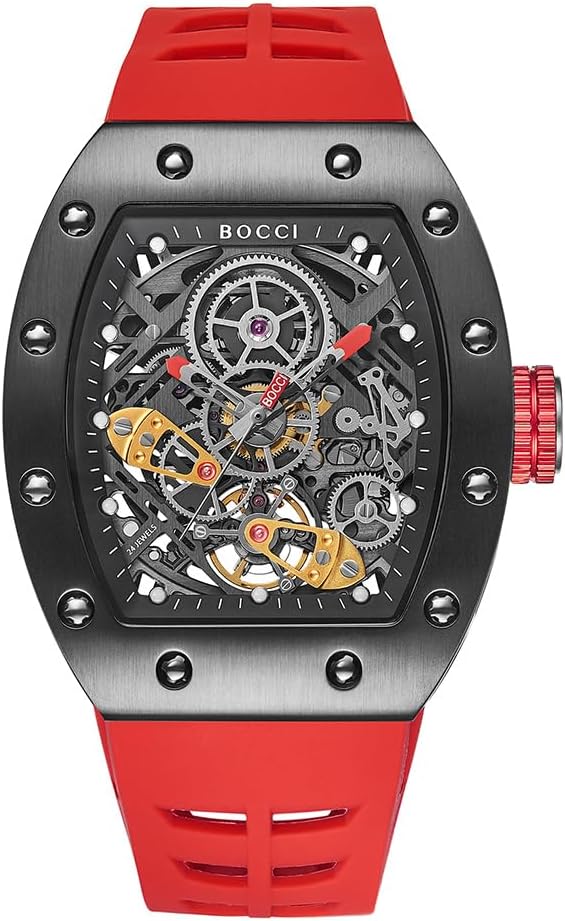 BOCCI Skeleton Automatic Men’s Watch Red