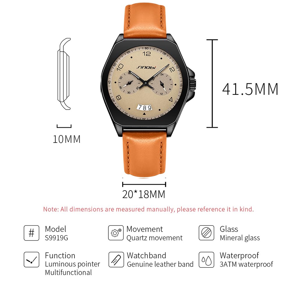 Men's Analog Quartz Business Watch