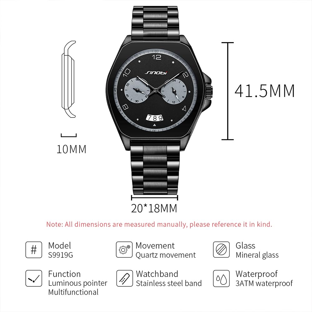 Men's Analog Quartz Business Watch