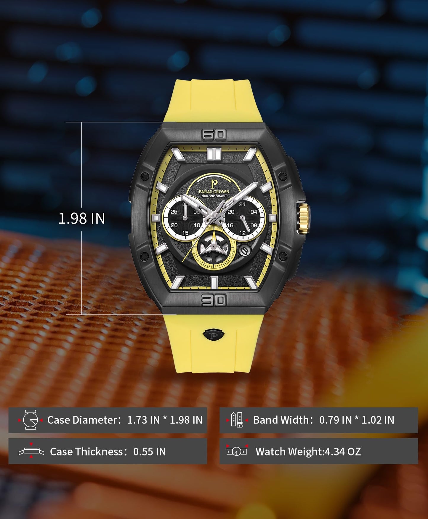 Men's Luxury Quartz Tonneau Watch