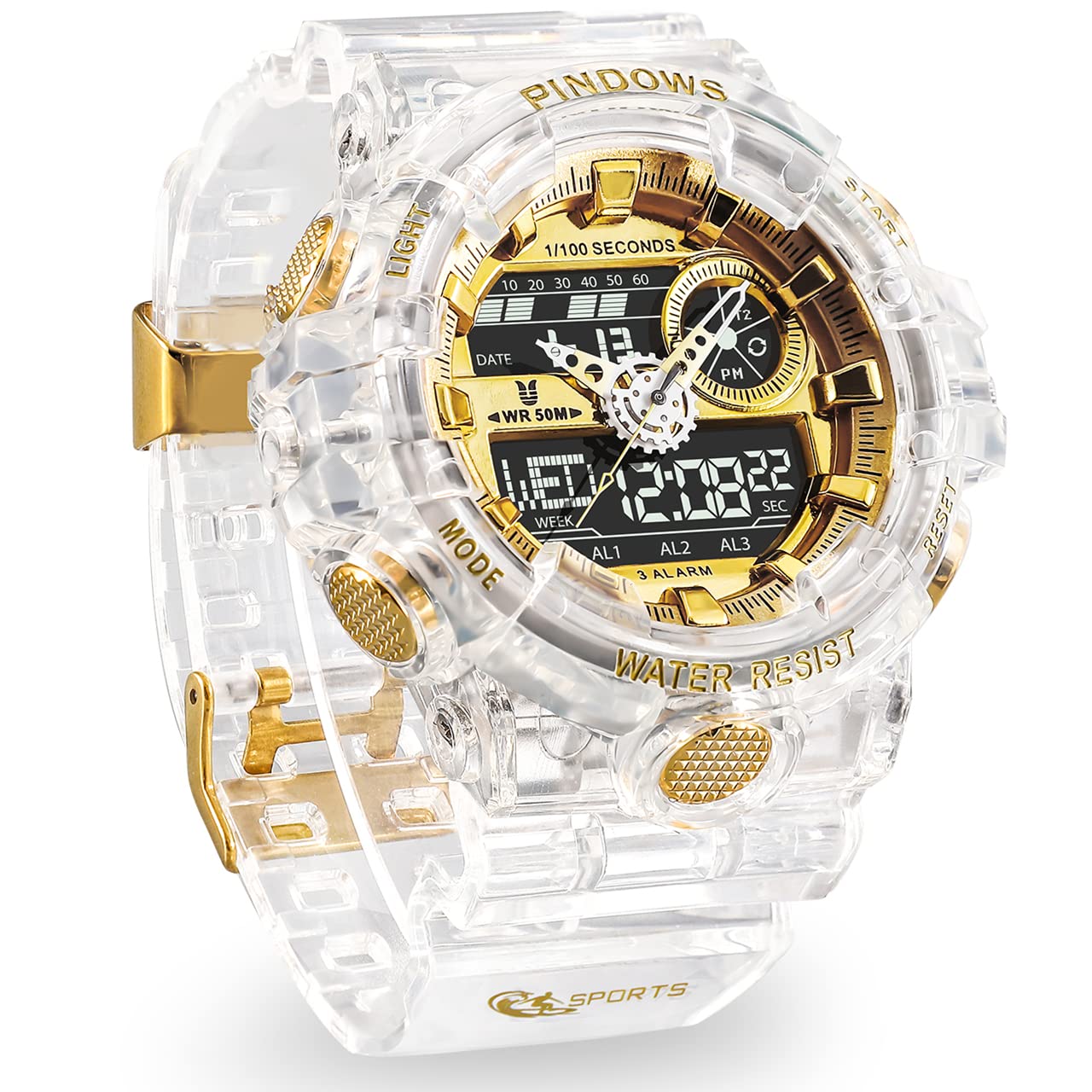 Men's Digital Sports Dual-Display Watch