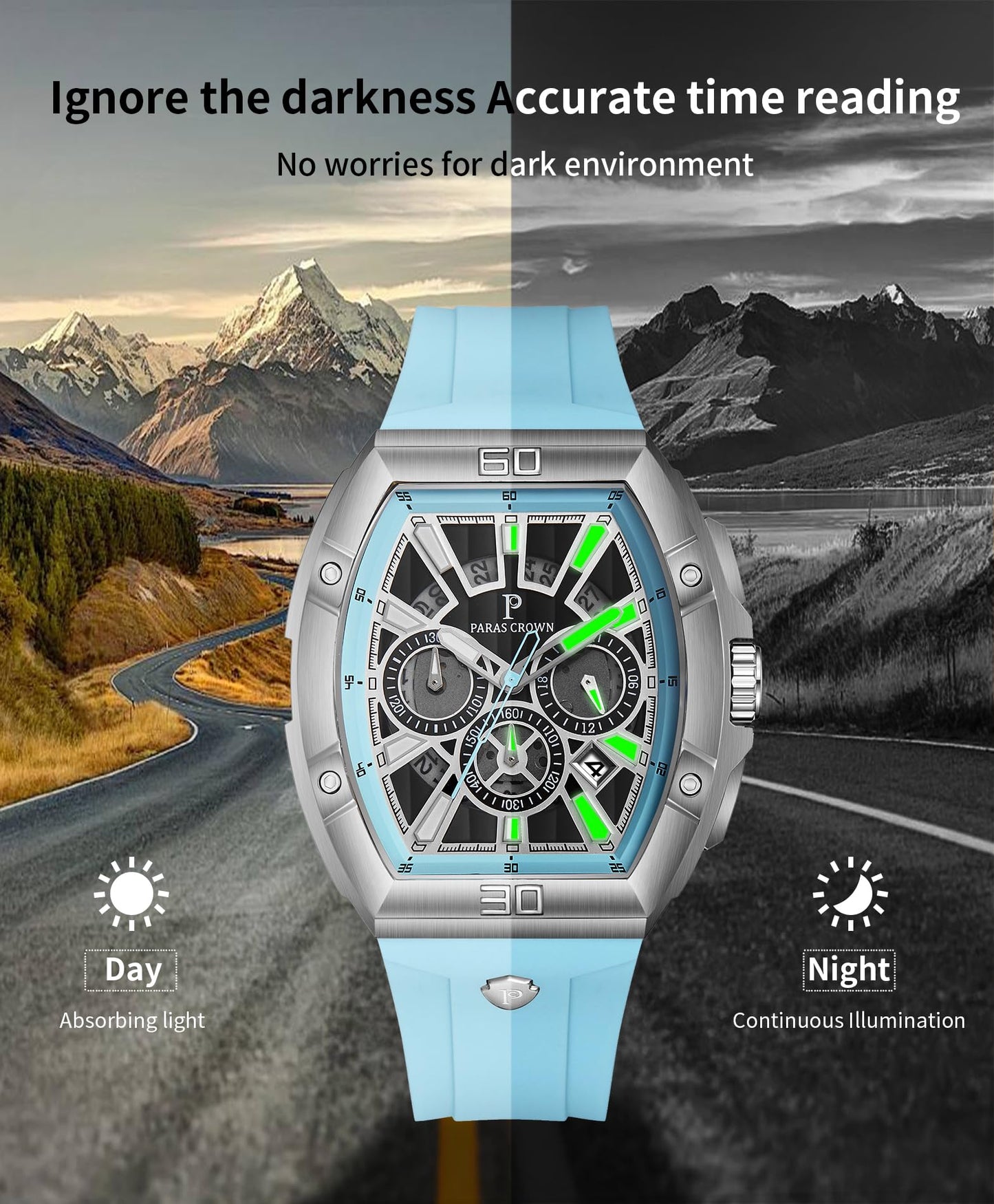 Men's Luxury Quartz Tonneau Watch