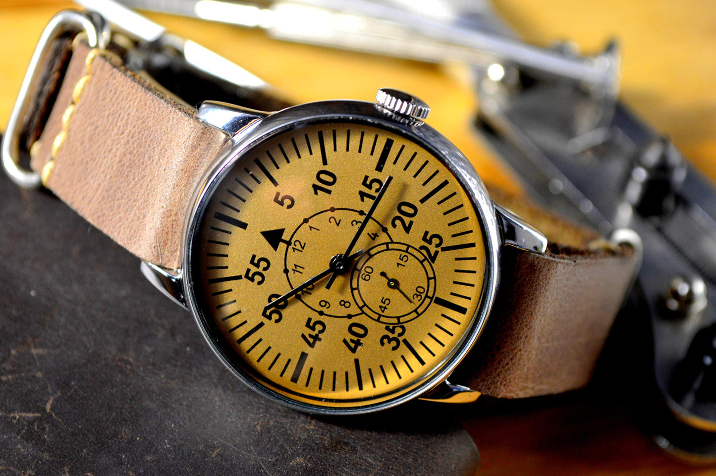 Pobeda Military Aviator Vintage Men’s Watch USSR