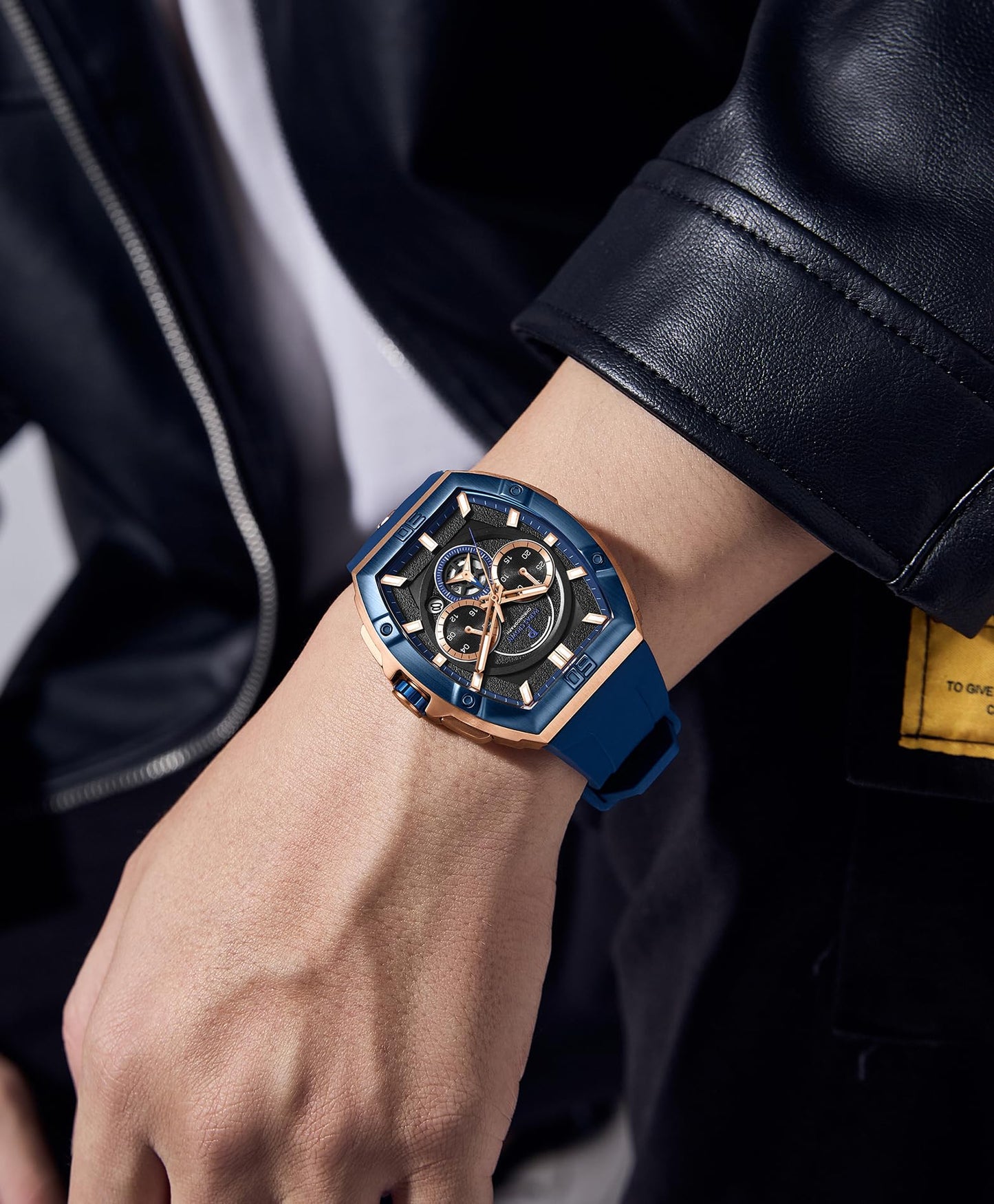 Men's Luxury Quartz Tonneau Watch